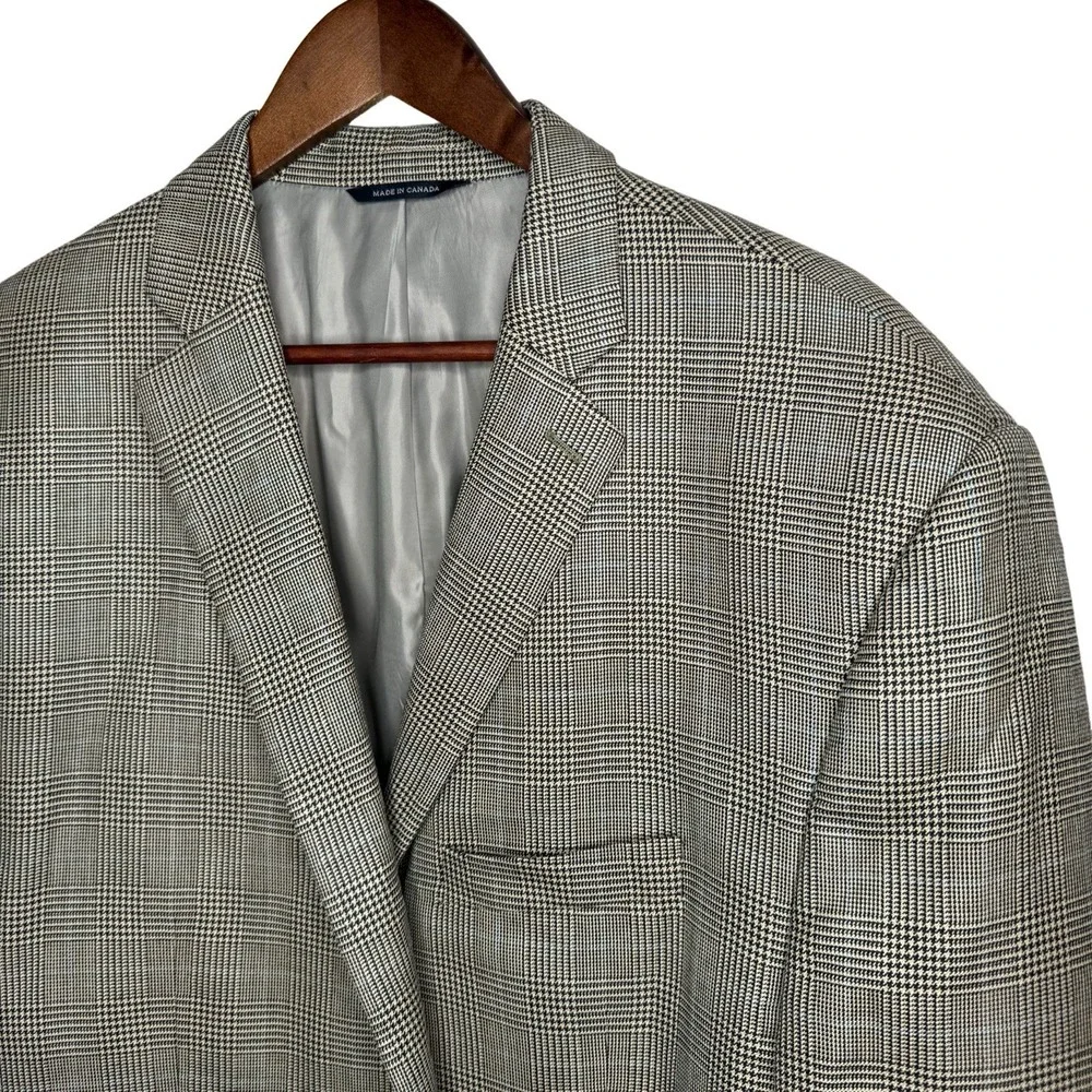 Vintage RRL Ralph Lauren Silk/Wool‎ Plaid Blazer Jacket 48R Union Made